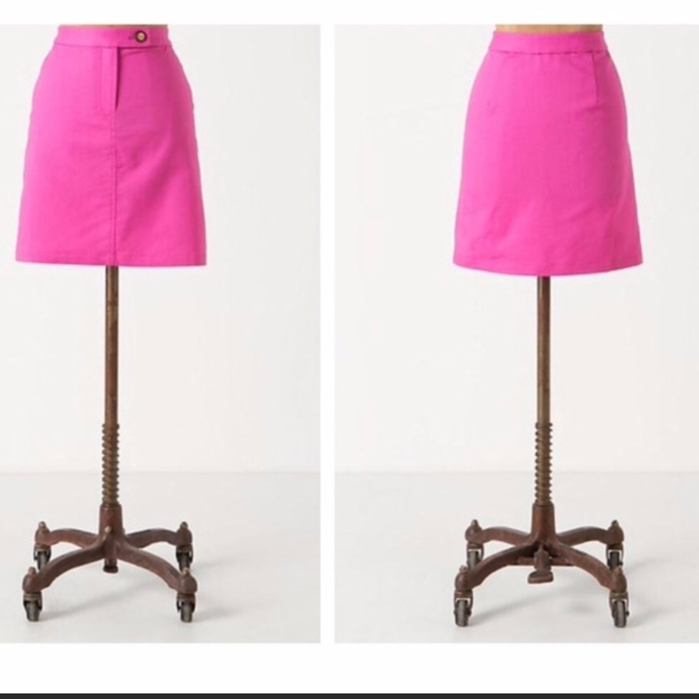 Vanessa Virgina Anthropology Pink Skirt